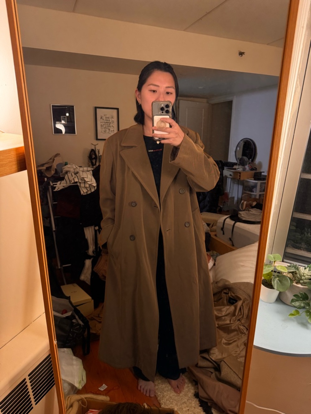 Jones New York brown Trench Coat - Double-Breasted